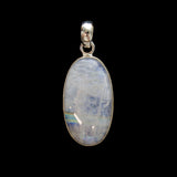 SS Rainbow Moonstone Oval Bezel Pendant