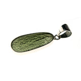 Sterling Silver Raw Moldavite Bezel Pendant