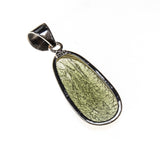 Sterling Silver Raw Moldavite Bezel Pendant