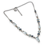 SS Aquamarine Variety Link Necklace