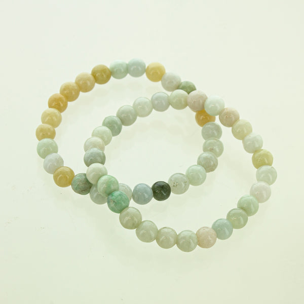 Light Jade Elastic Bracelet 7mm