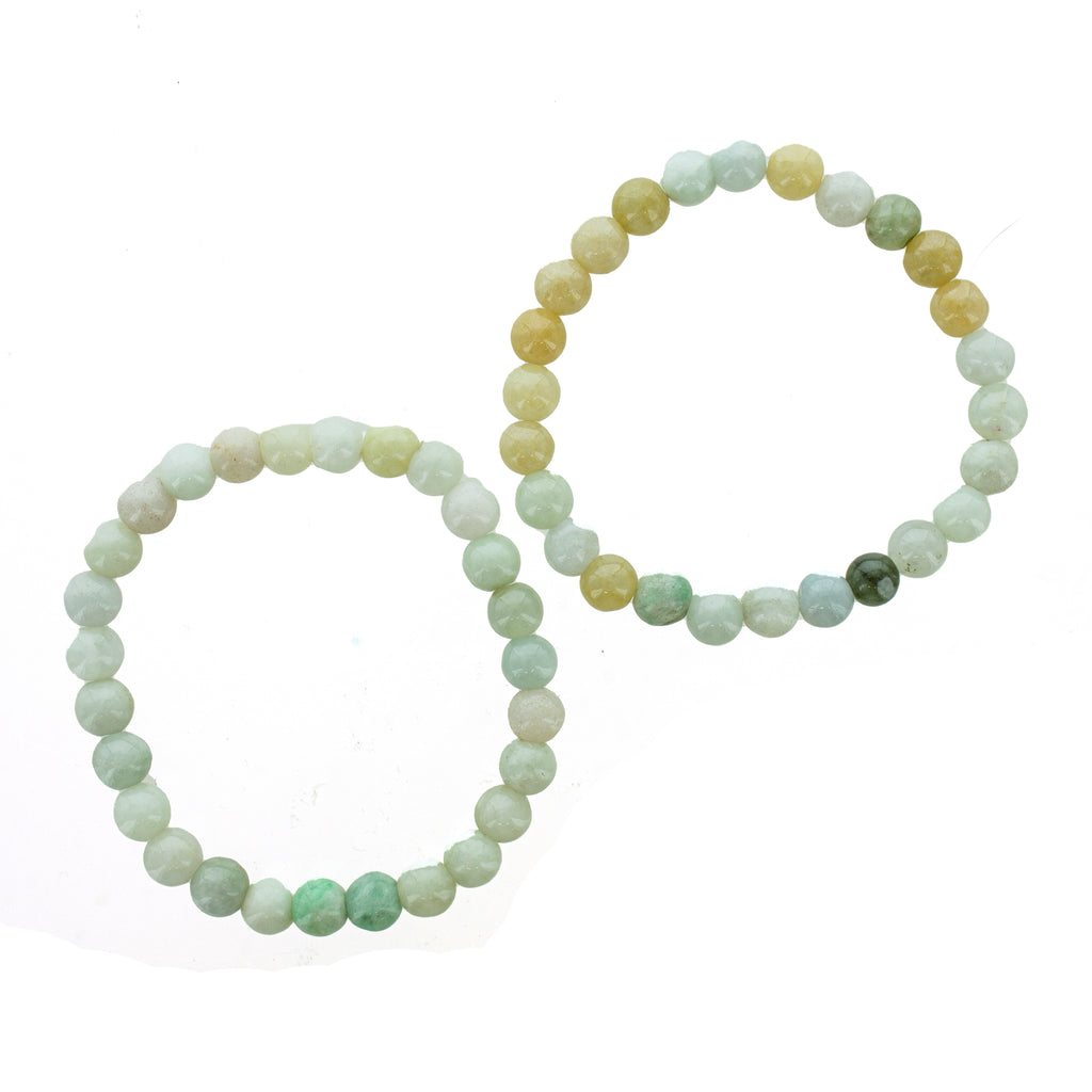 Light Jade Elastic Bracelet 7mm