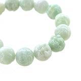 Jade 14mm Carved Buddha Elastic Bracelet