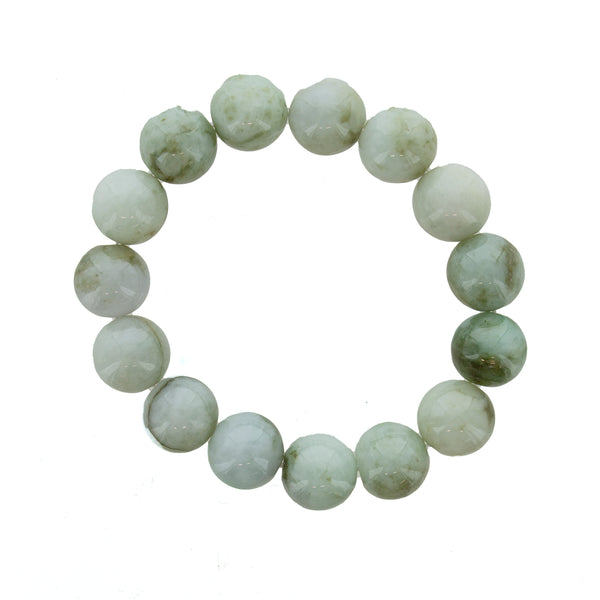 Light Jade Elastic Bracelet 13mm