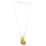 SS Geometric Butterscotch Amber Necklace