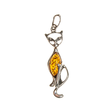 SS Leaves and Amber Berries Necklace