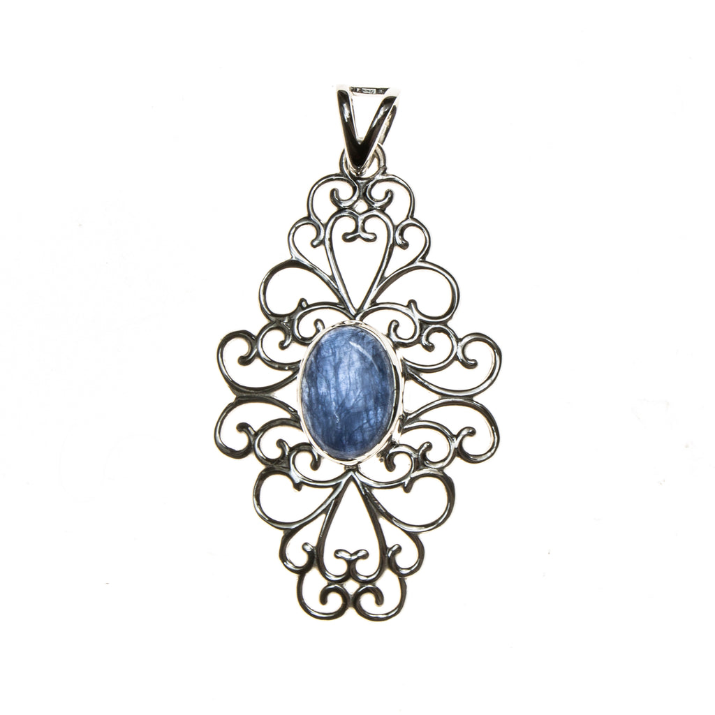 SS Kyanite Filigree Pendant
