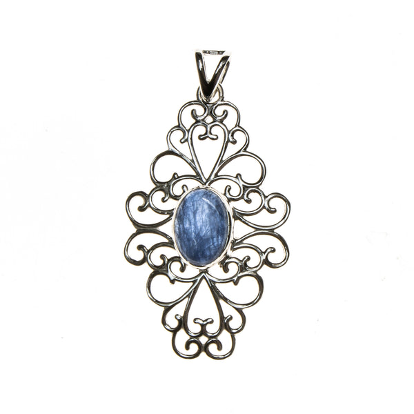 SS Kyanite Filigree Pendant