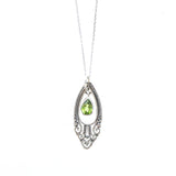 SS Peridot Pear Necklace