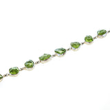 SS Rough Peridot Toggle Bracelet