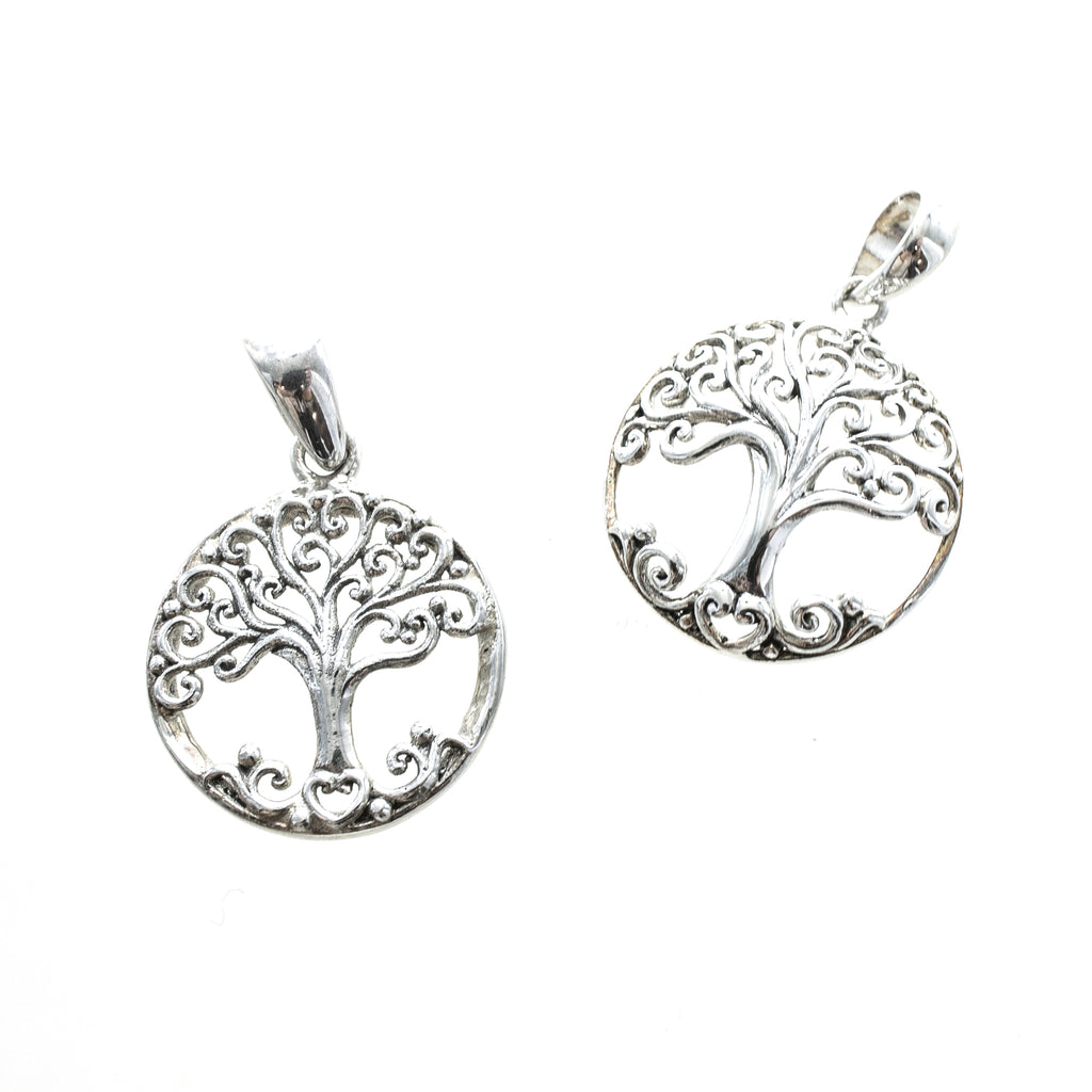 SS Curled Tree Cutout Pendant (small)