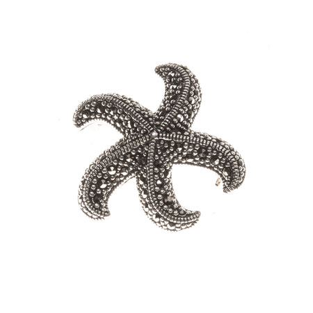 SS Stingray and Starfish Textured Pin/Pendant