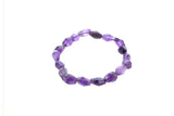 Amethyst Faceted Elastic Bead Bracelet