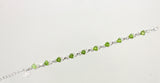 SS Peridot Trillion Bezel Bracelet