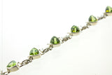 SS Peridot Trillion Bezel Bracelet