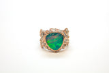 SS 14KR Boulder Opal Branches and Roots Ring Size 6