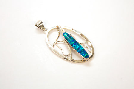 14K Created Opal Segmented Ring Size 8