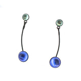 Bubble Drop Glass Post Earrings