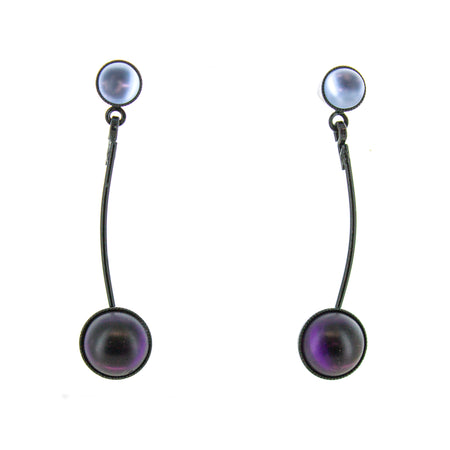 SS Small Pear Indian Rainbow Moonstone Pendants