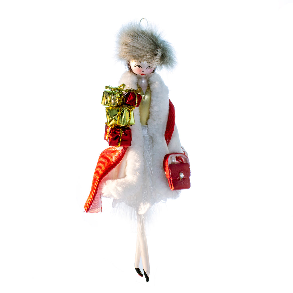 Made in Italy Mouth Blown, Hand Painted Glass Ornament for Christmas Tree