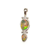 SS Faceted Ethiopian Opal Pendant