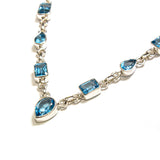 SS Blue Topaz Link Necklace