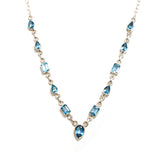 SS Blue Topaz Link Necklace
