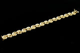 14K Gold Swirls Link Bracelet