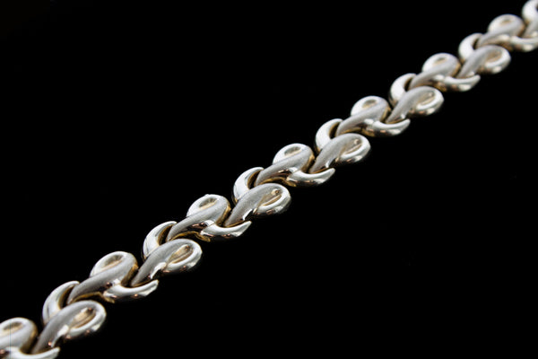 14K Gold Swirls Link Bracelet