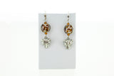 SS Glass Jaguar Drop Earrings