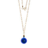 14K Created Opal 14mm Ball Necklace