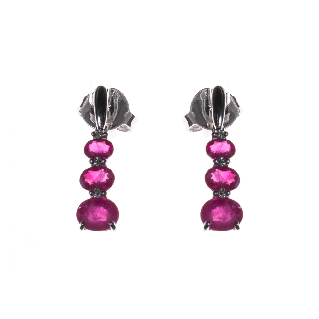 14K Ruby Gradient Drop Earrings