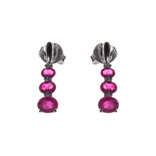 14K Ruby Gradient Drop Earrings