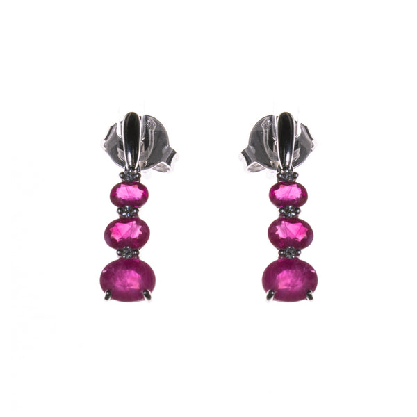 14K Ruby Gradient Drop Earrings