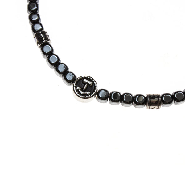 Stainless Steel Hematite Nautical Bracelet