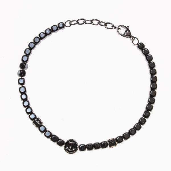 Stainless Steel Hematite Nautical Bracelet