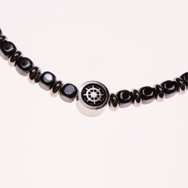 Stainless Steel Hematite Nautical Bracelet