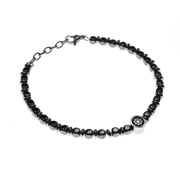 Stainless Steel Hematite Nautical Bracelet