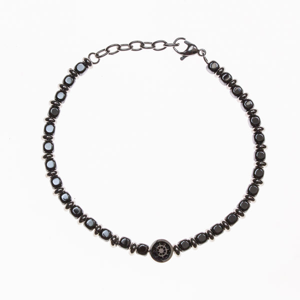 Stainless Steel Hematite Nautical Bracelet