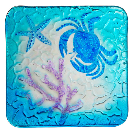Mother Of Pearl Pewter Crab Plate