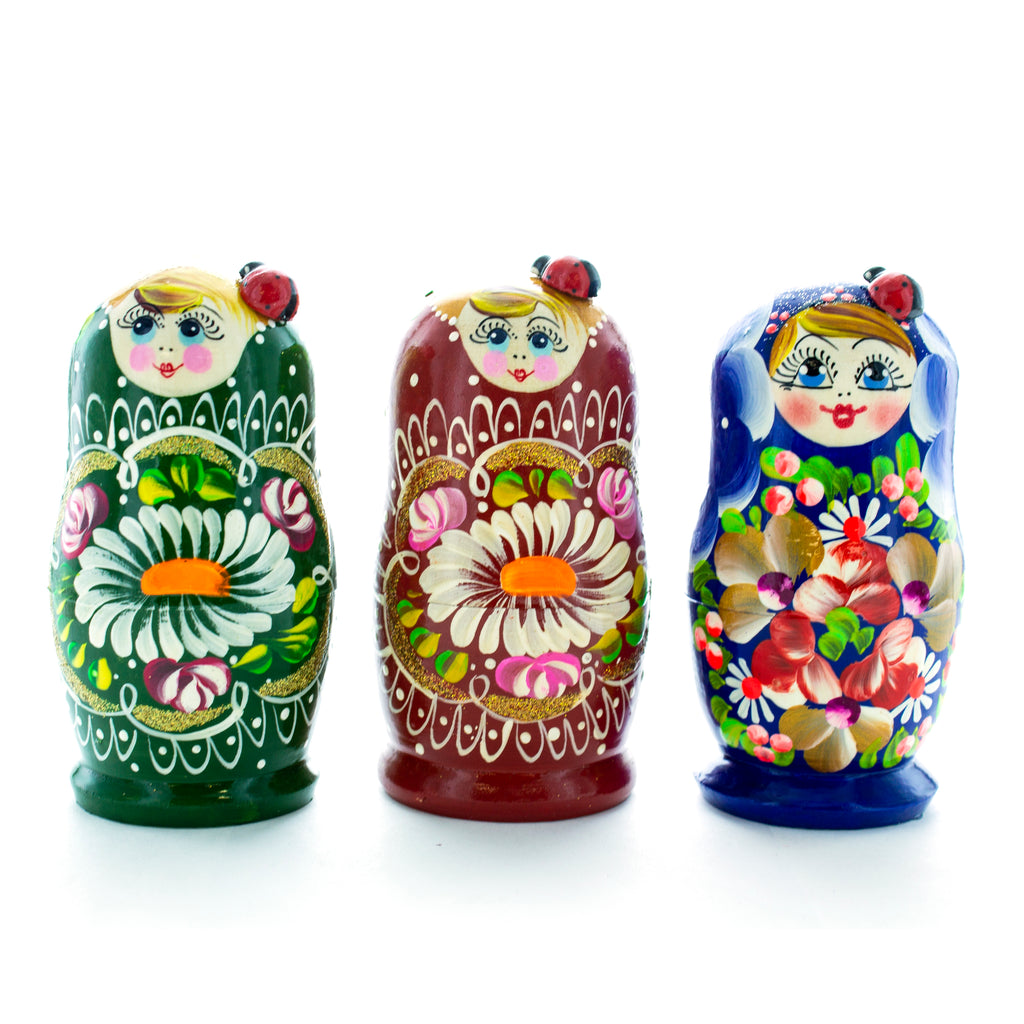 Russian Nesting Doll Lady with Ladybug