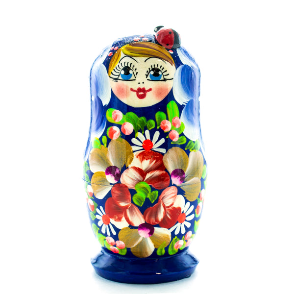 Russian Nesting Doll Lady with Ladybug