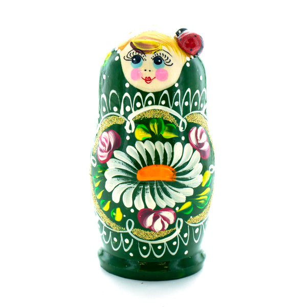 Russian Nesting Doll Lady with Ladybug