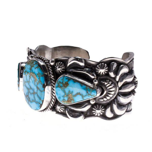 Sterling Silver Turquoise Navajo Cuff Bracelet