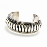 Sterling Silver Bar Dome Cuff Bracelet