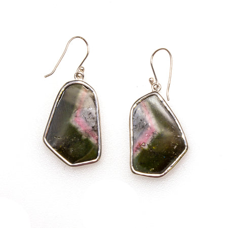 SS Pink Tourmaline Bead Earrings