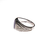 Sterling Silver Black Resin Ring