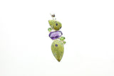 SS Stichtite Amythest and Peridot Pendant