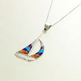 SS Inlay Yacht Necklace