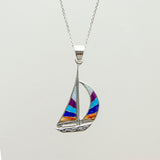 SS Inlay Yacht Necklace